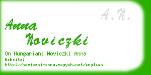 anna noviczki business card